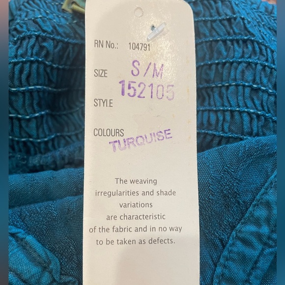 NWT Sakkas Boho Style Embroidered Adjust. Straps Maxi Dress Turquoise S/M - Picture 7 of 8